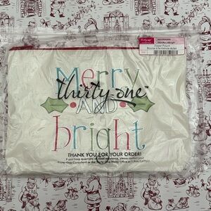 Thirty-one Zipper Pouch Christmas Merry & Bright